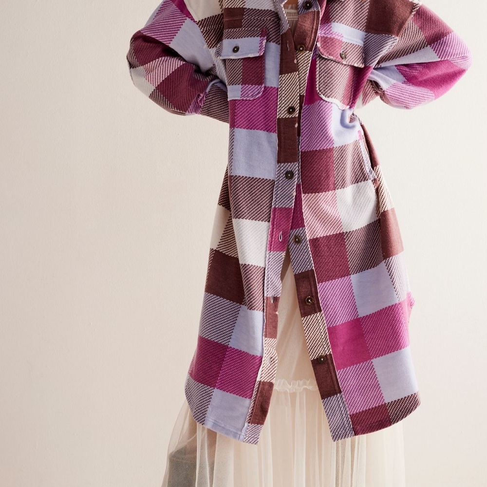 Plaid Women's Jacket in Pink and Purple